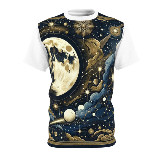 Elegant Full Moon Unisex Tee | Lunar Phase Night Sky T-Shirt | Astronomical Apparel | Gemnest Fashion