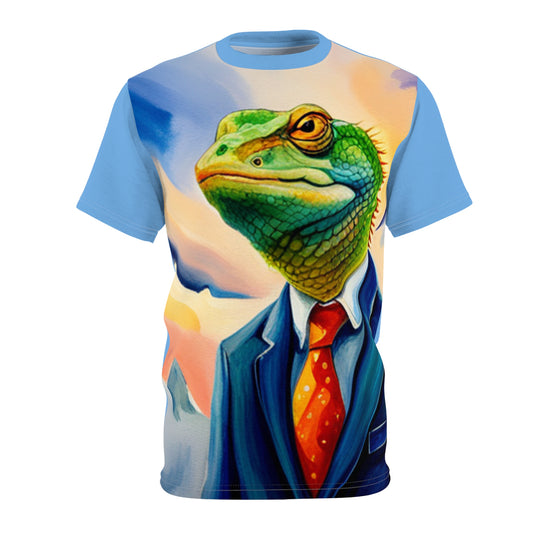 Dapper Extraterrestrial: Suited Reptilian Alien T-Shirt